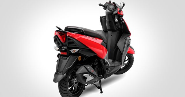 TVS NTORQ 125 Metallic Red Rear profile