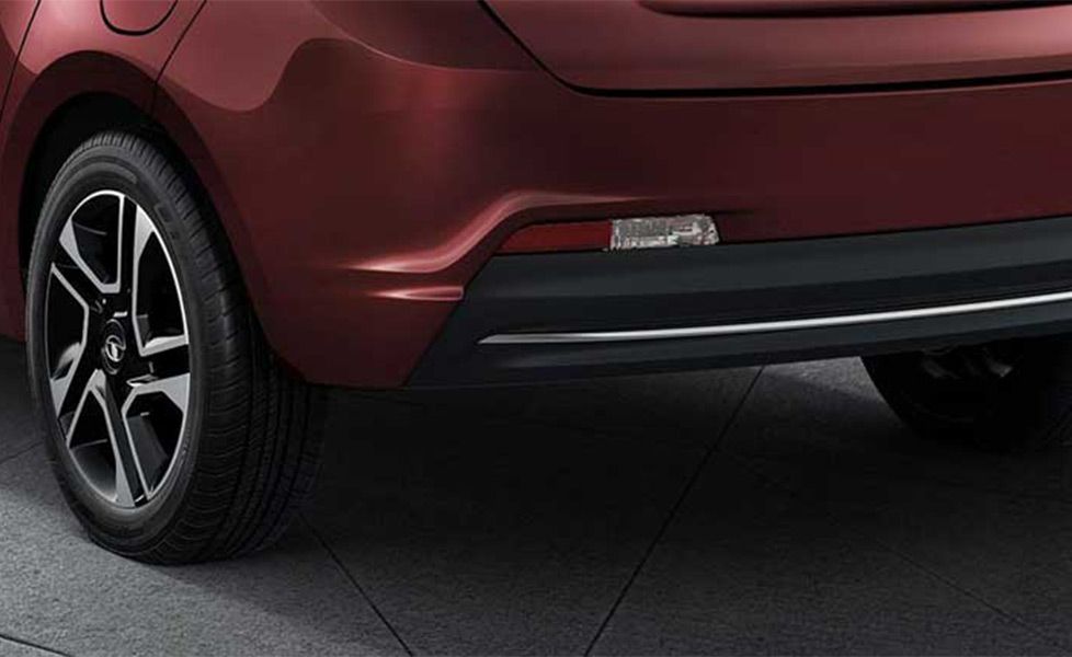 Tata Tigor image chrome finisher on rear bumper