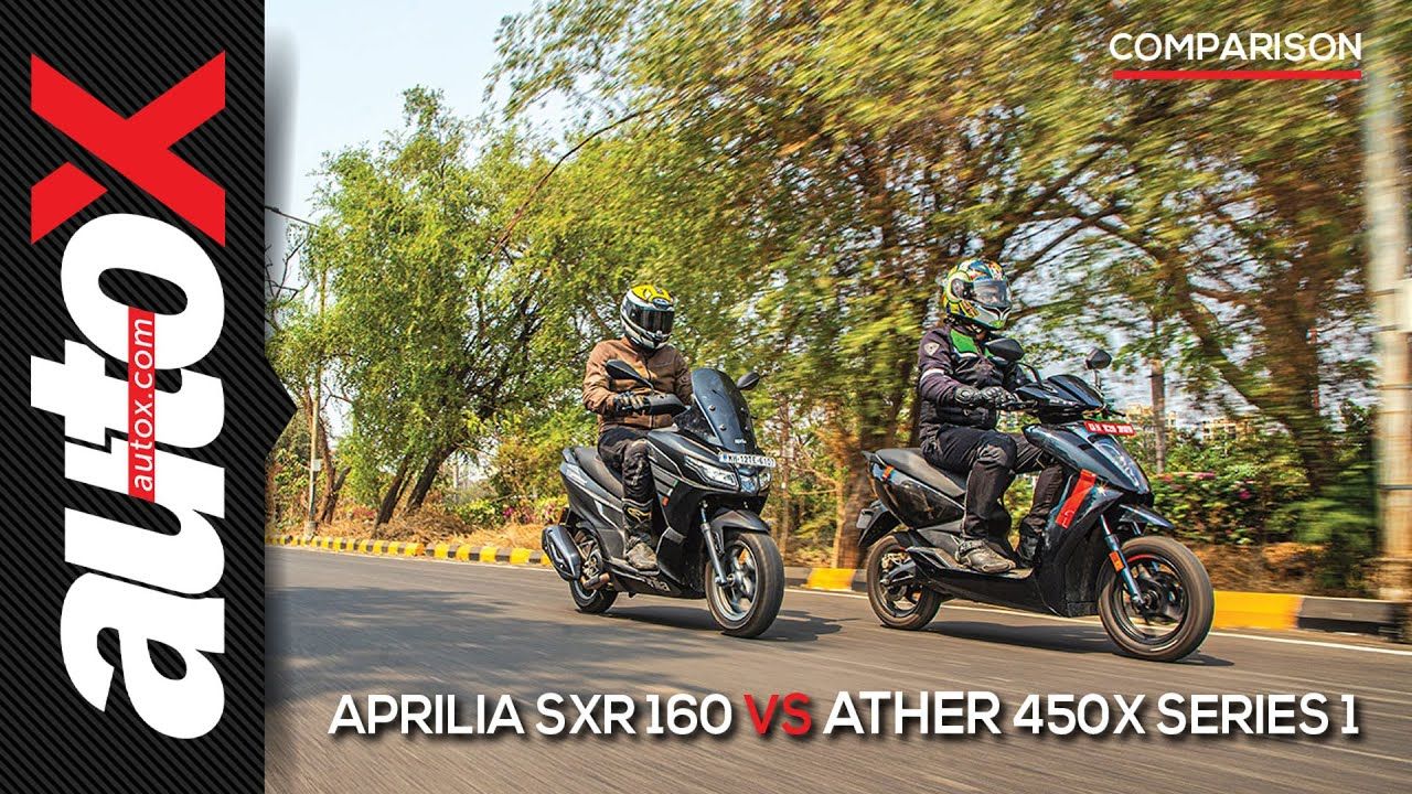 Aprilia SXR 160 Vs Ather 450X Series 1 ICE Vs Electric Scooter