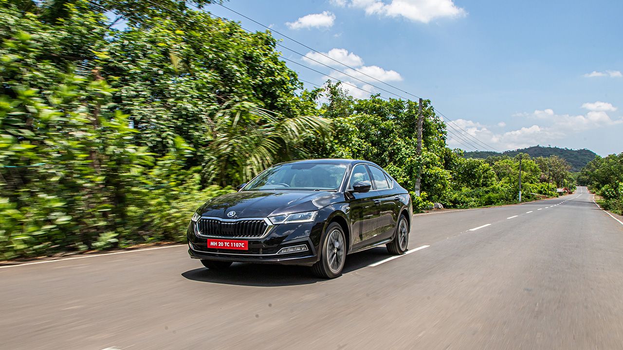 2021 skoda octavia 4th gen india review action front three quarter