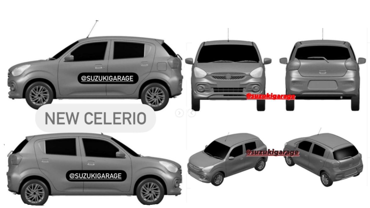 New Maruti Suzuki Celerio Design Patent Front View Side View And Cross Profile1