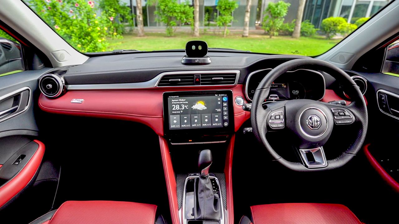 MG Astor Shoot Interior Dashboard