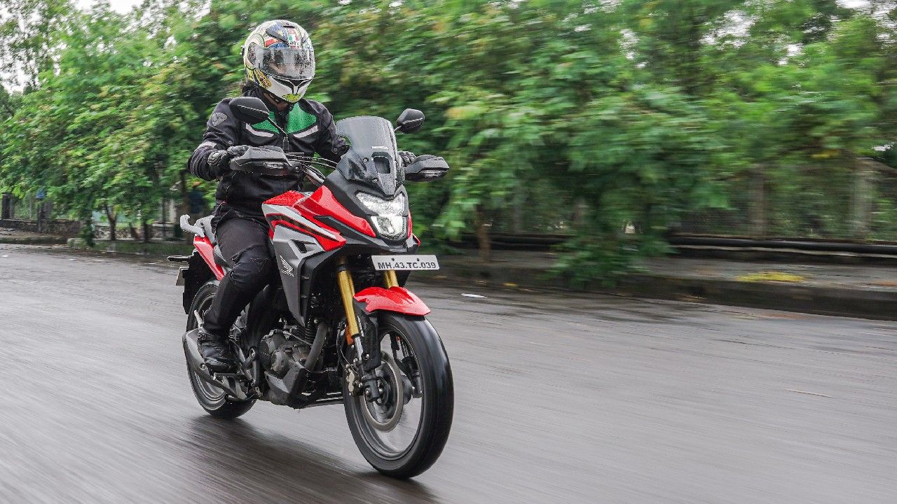 Honda Cb200x In Action Front Three Quarter