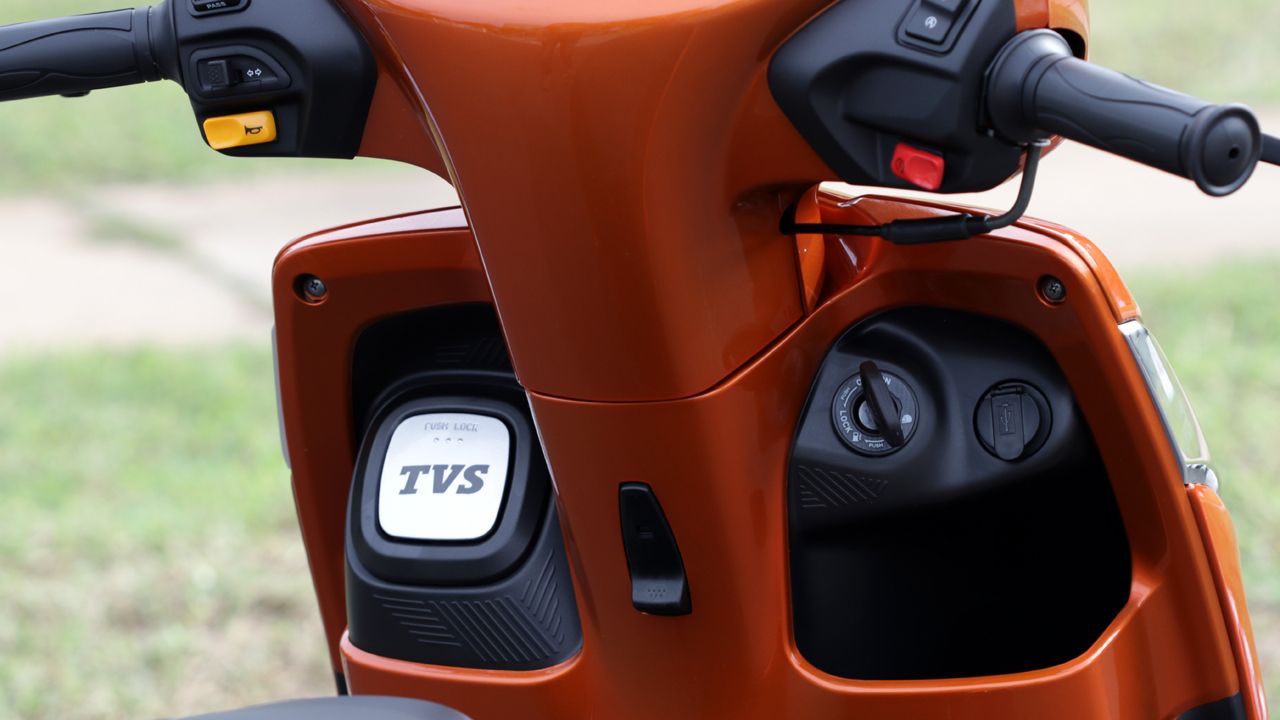 TVS Jupiter 125 Front Storage and Fuel Cap