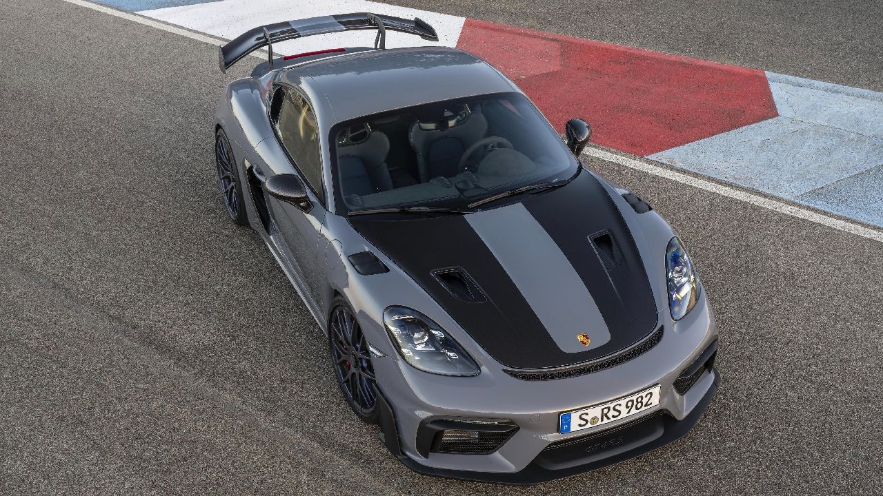 2022 Porsche 718 Cayman GT4 RS Top Three Quarter Static