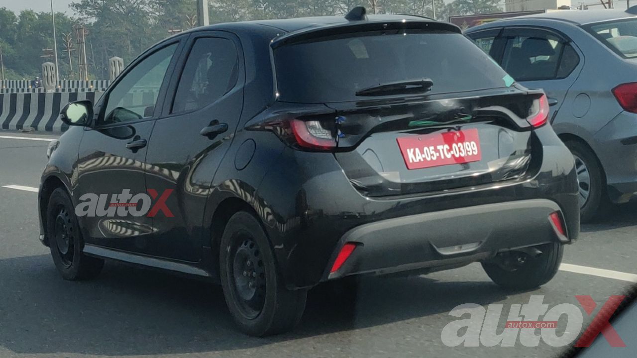 Toyota Yaris Hatchback Spy Shot Rear Shot Motion 2