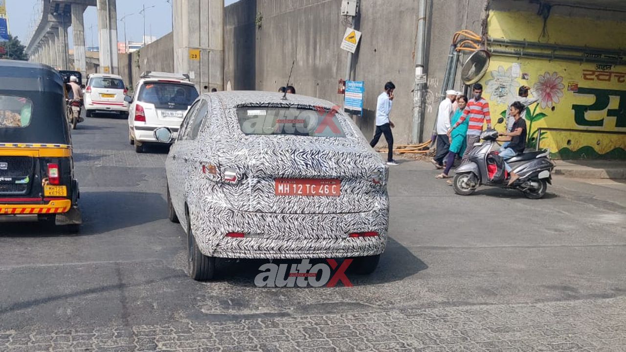 2022 Tata Tigor Spy Shots Rear Motion