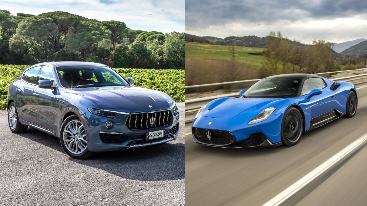 Maserati Levante Hybrid And MC20 Three Quarter