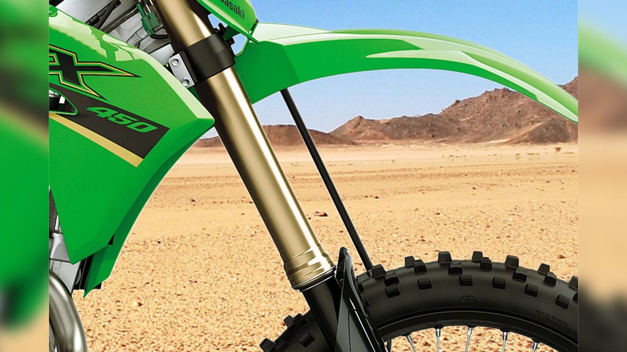 Kawasaki KX450 Front Suspension View