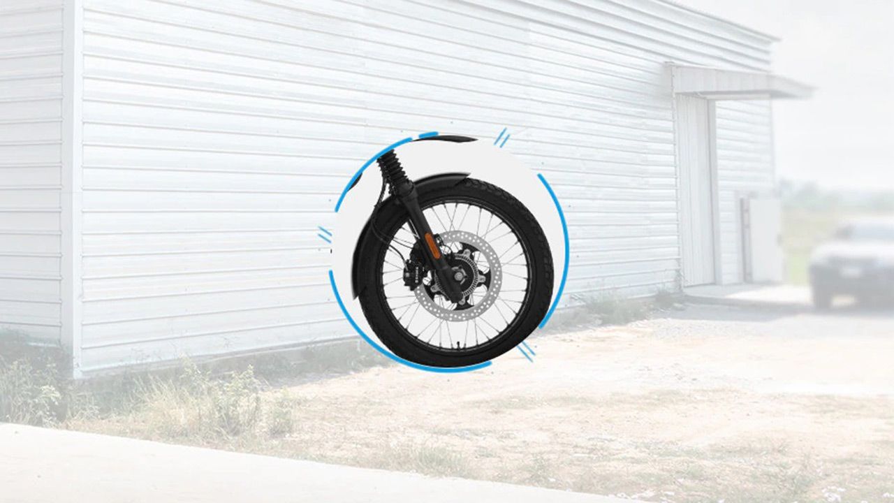 Yezdi Adventure Front Brake View