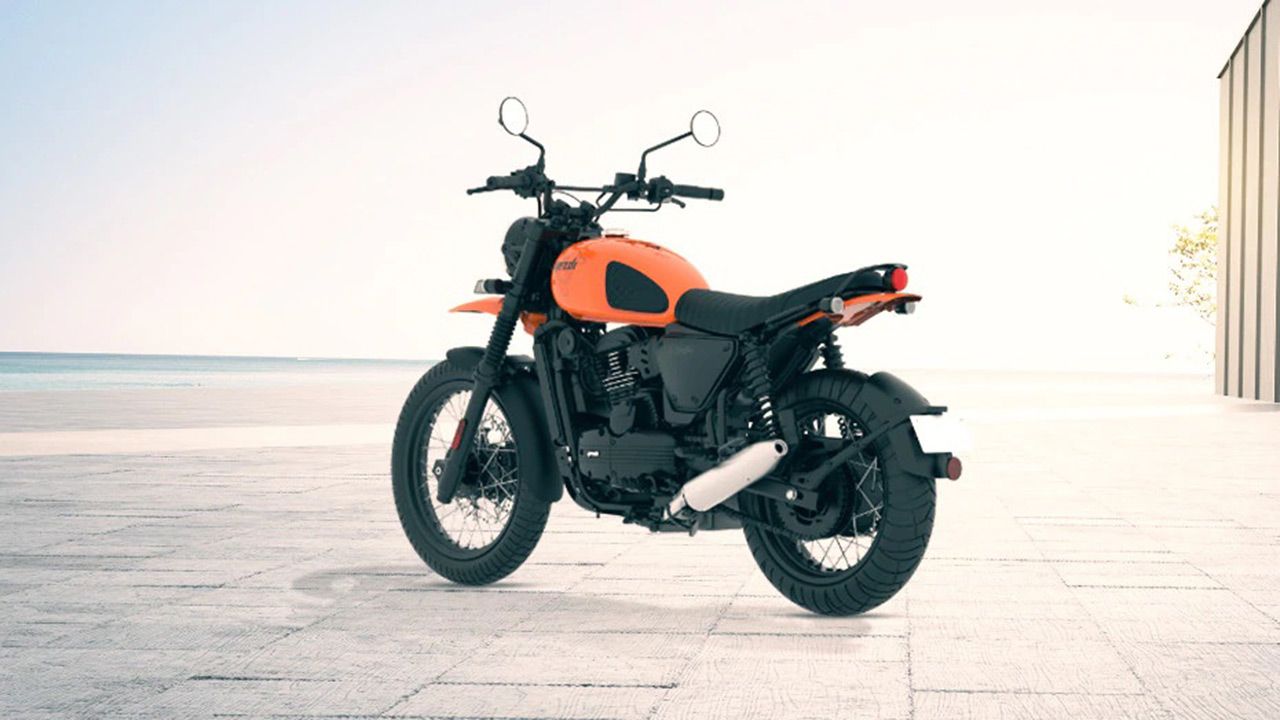 Yezdi Scrambler Left Rear Three Quarter