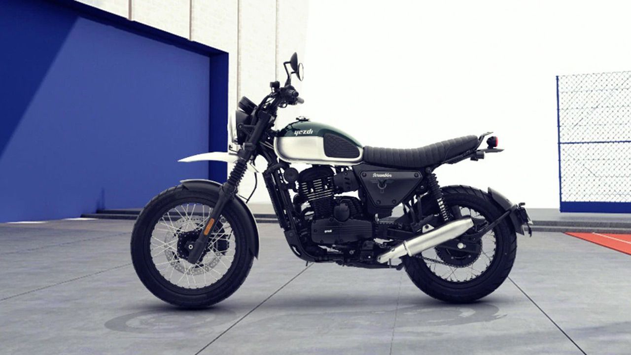 Yezdi Scrambler Left Side View