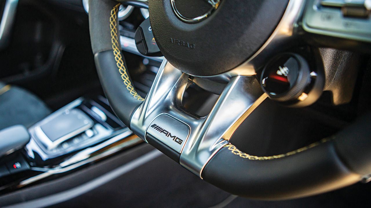 Mercedes AMG A 45 S Steering Detail1