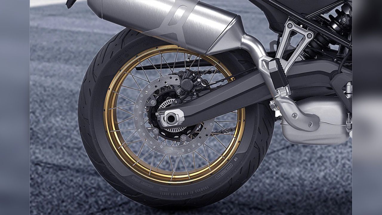 BMW F850 GS Rear Tyre View