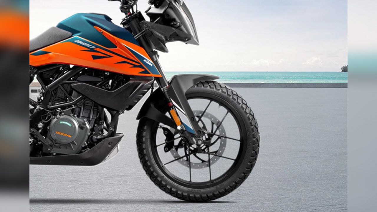 KTM 390 Adventure Front Tyre View