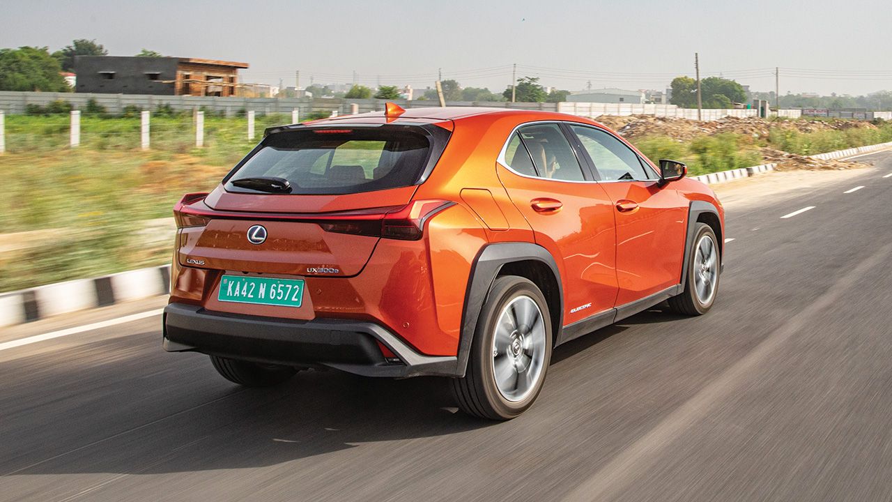 Lexus UX 300e Rear Quarter Motion1