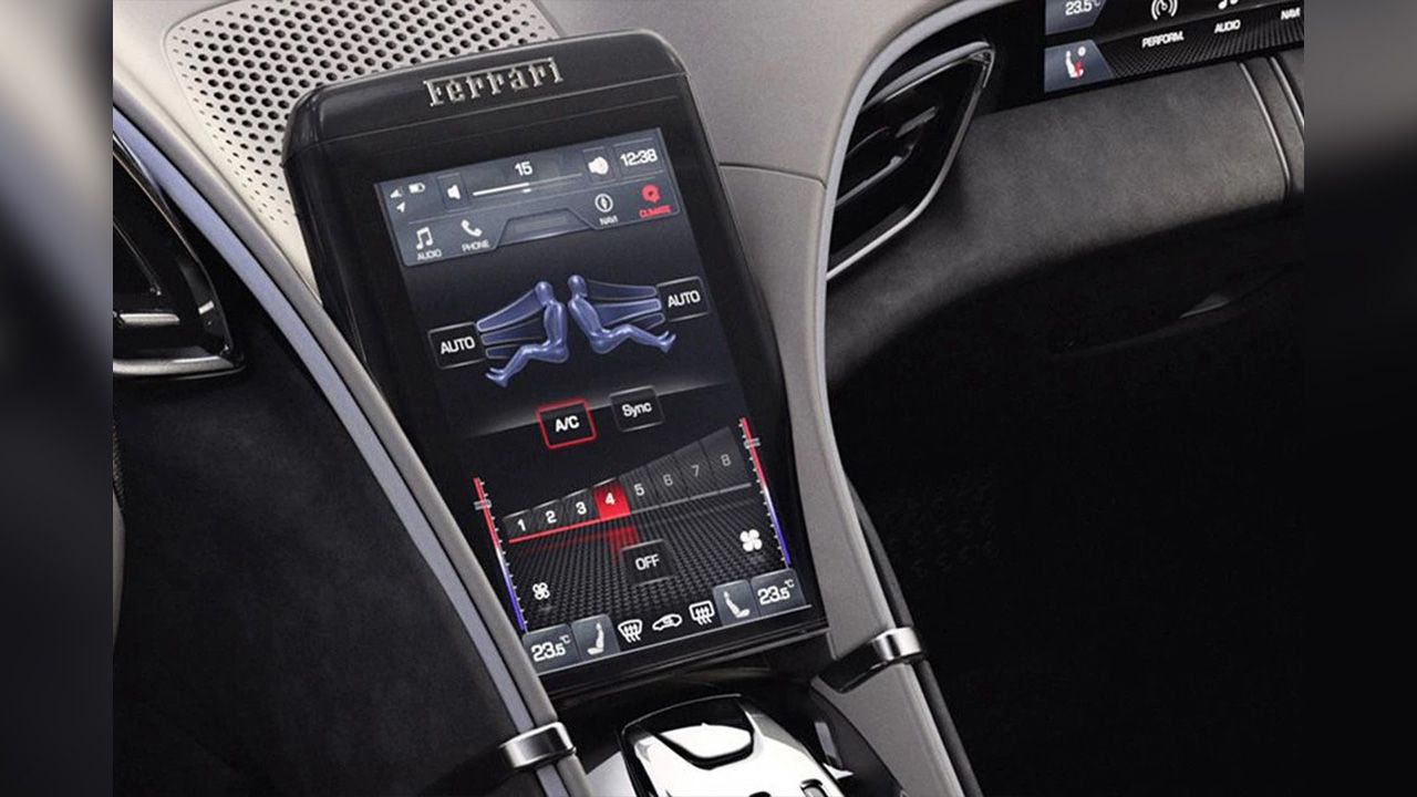 Ferrari Roma Infotainment System Main Menu