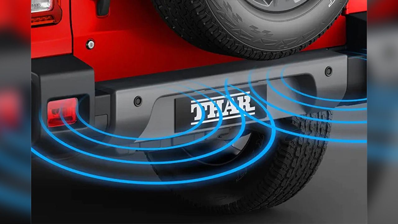 Mahindra Thar Rear Parking Sensors Top View