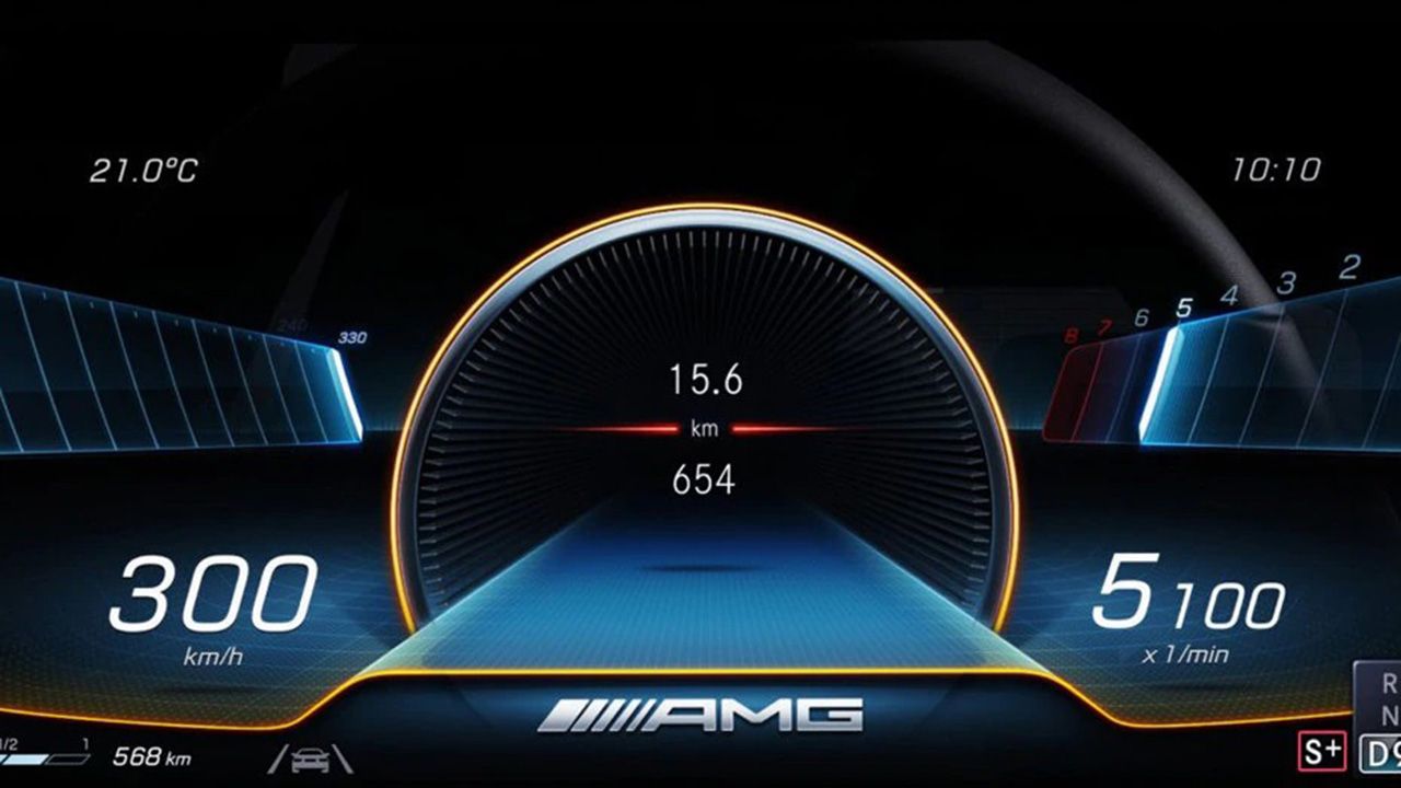 Mercedes Benz AMG E63 Instrumentation Console On Start Up