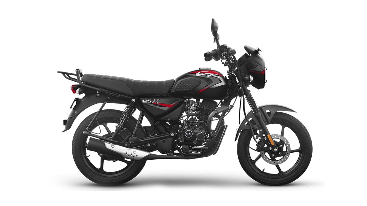 Bajaj CT 125X Ebony Black With Red Decals