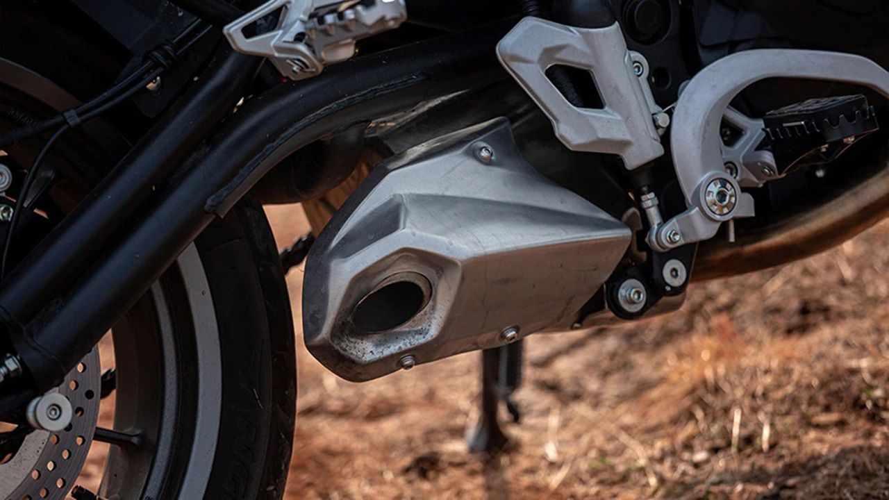 Benelli TRK 502 Exhaust View