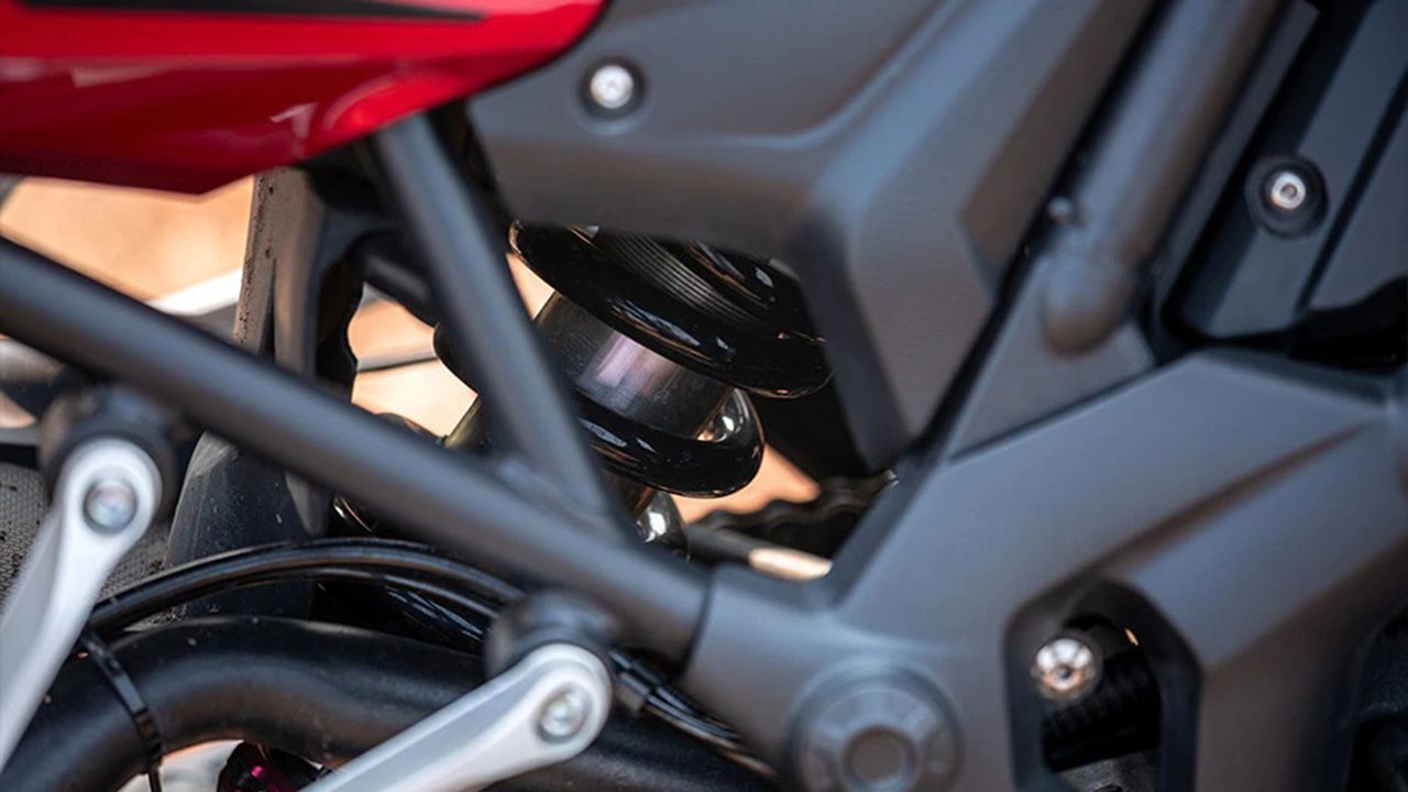 Benelli TRK 502 Rear Suspension View