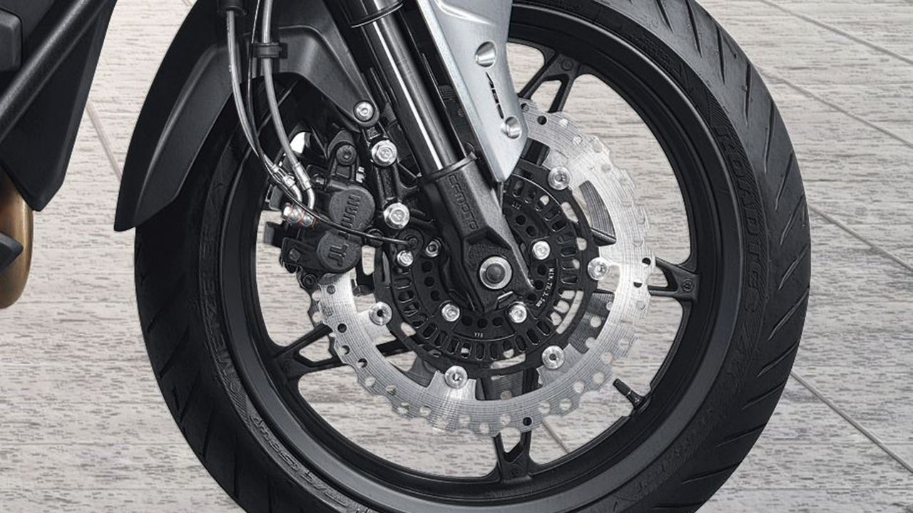 CFMoto 650MT Front Brake View