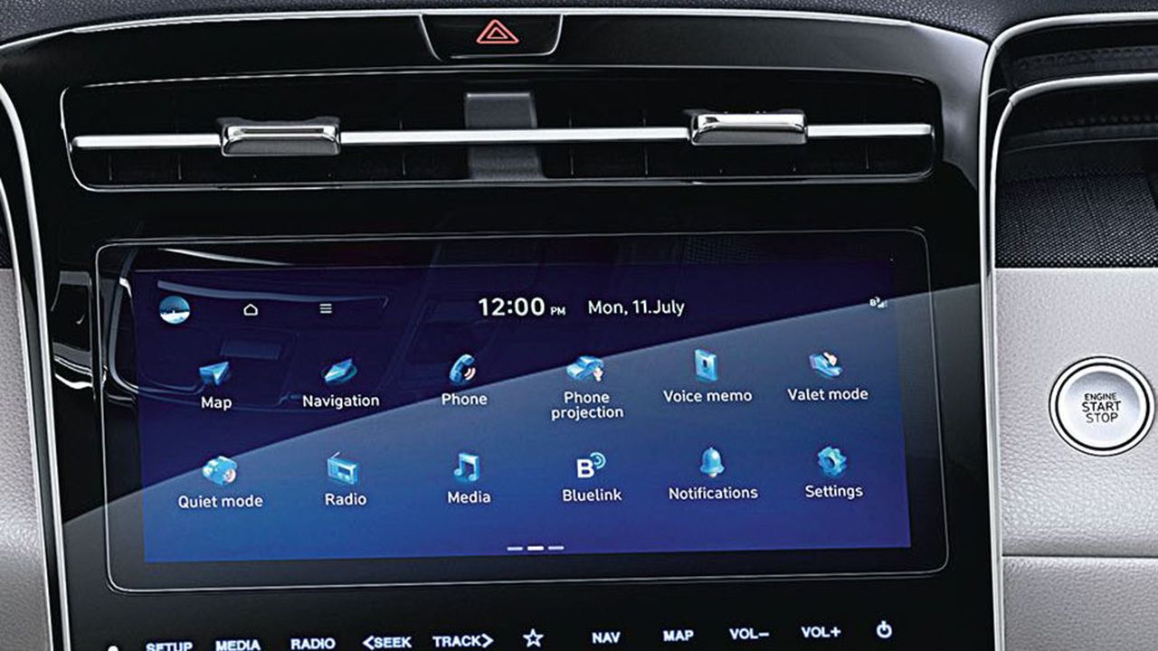 Hyundai Tucson Infotainment System Main Menu