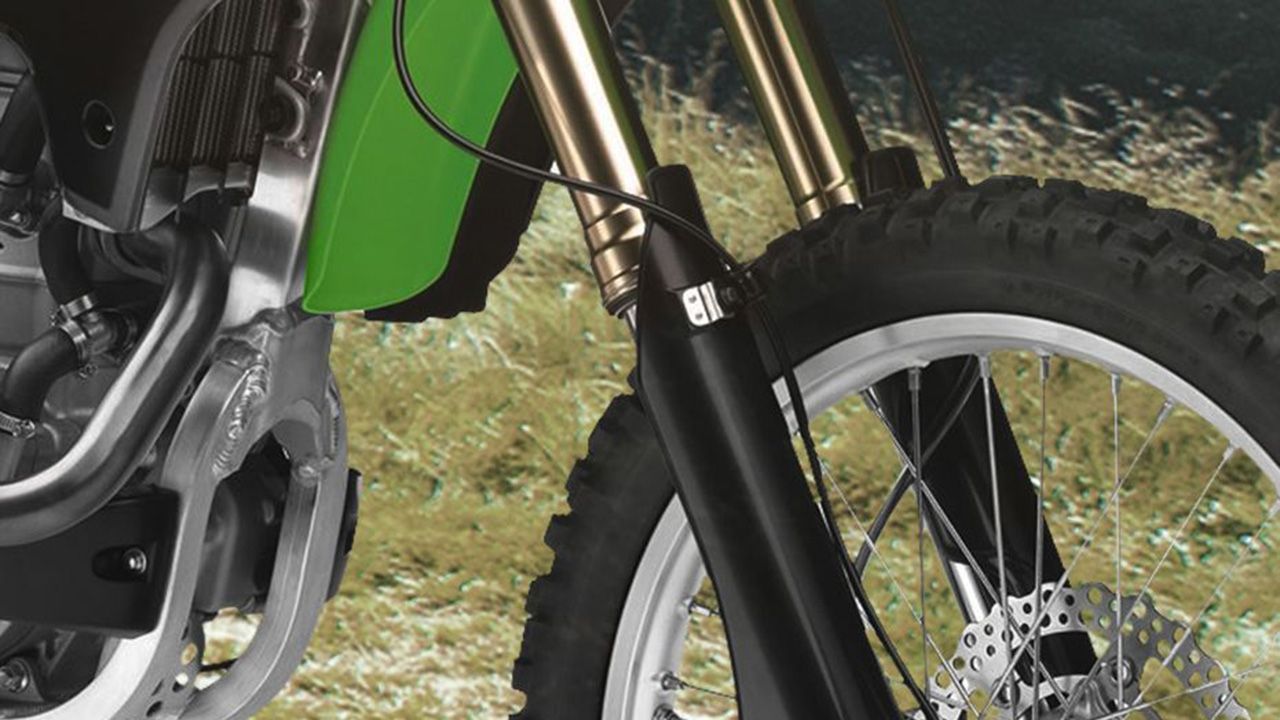 Kawasaki KLX450R Front Suspension View