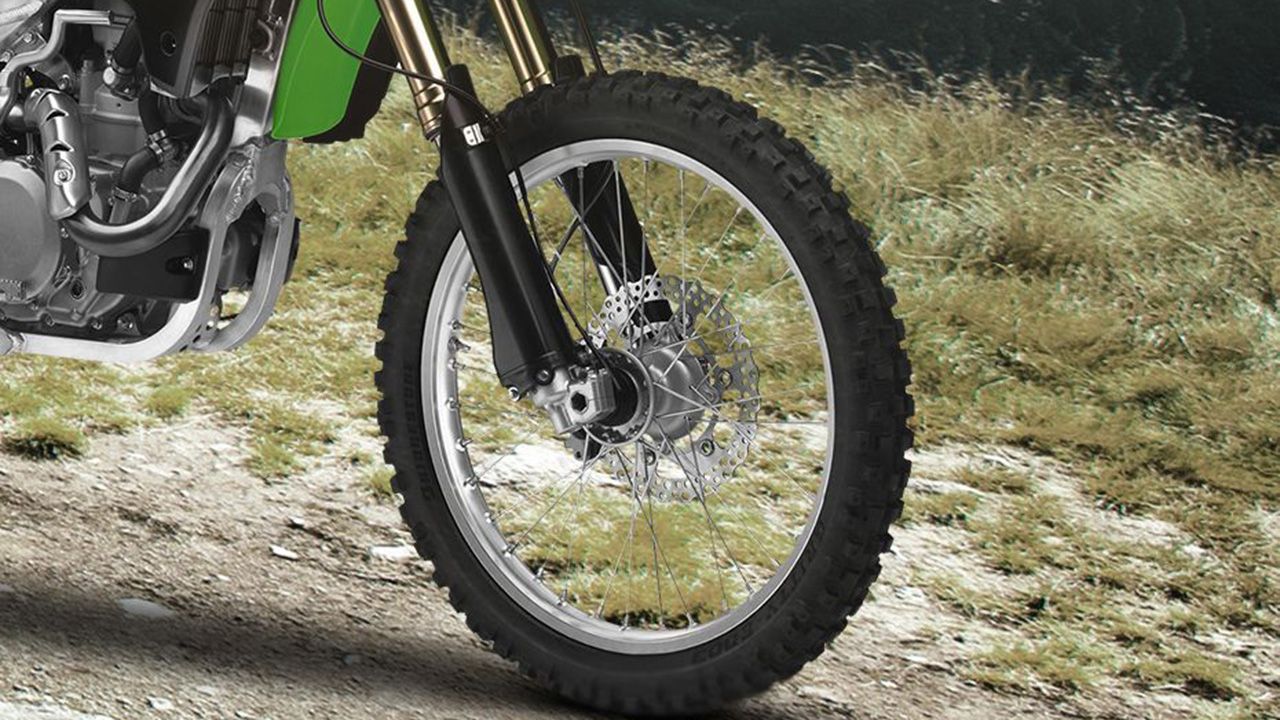 Kawasaki KLX450R Front Tyre View