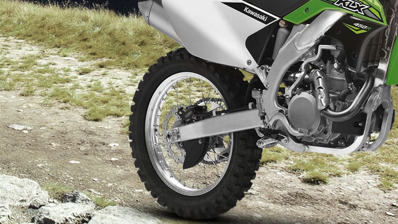 Kawasaki KLX450R Rear Tyre View