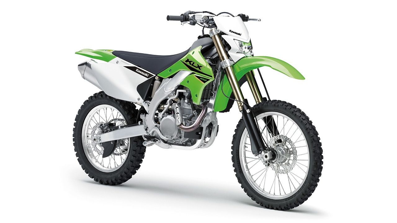 Kawasaki KLX450R Right Front Three Quarter