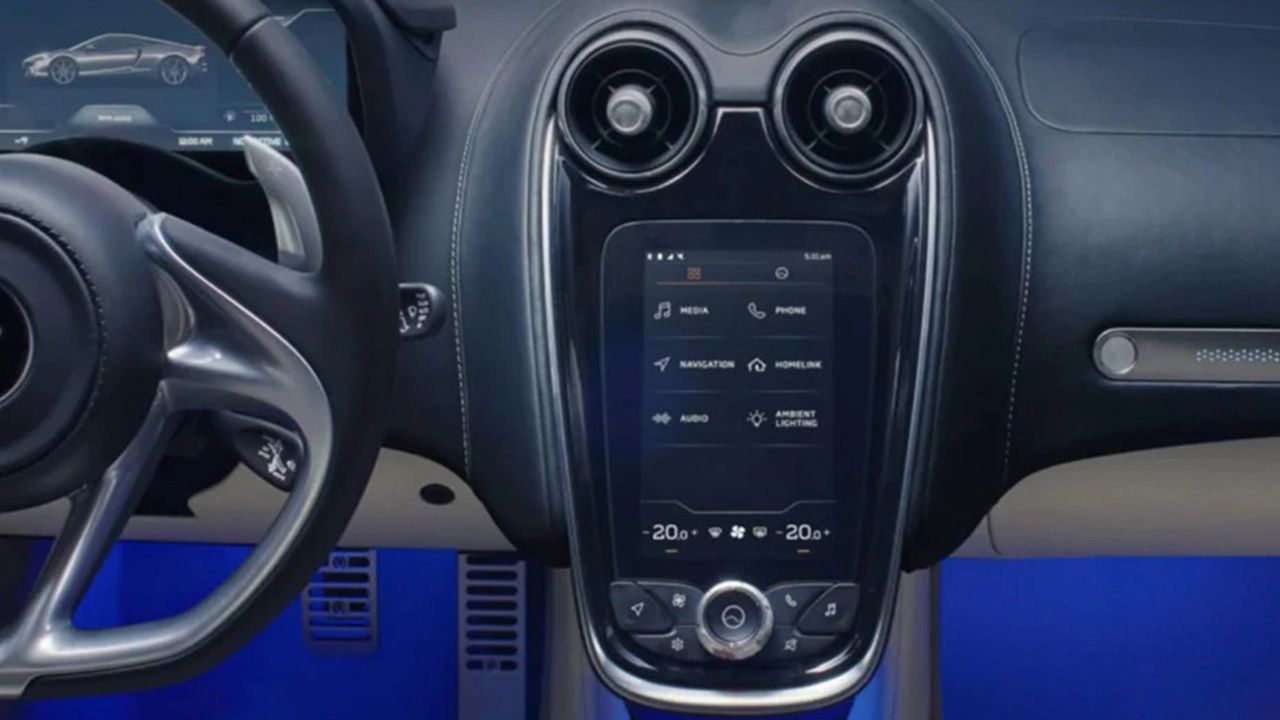 McLaren GT Infotainment System Main Menu