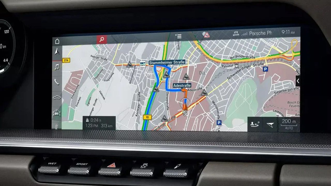 Porsche 911 Infotainment System Main Menu