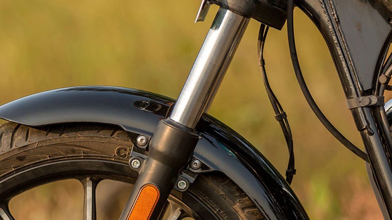 Royal Enfield Meteor 350 Front Suspension View