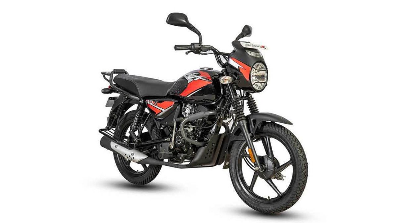 Bajaj CT 110 Ebony Black Red Decals