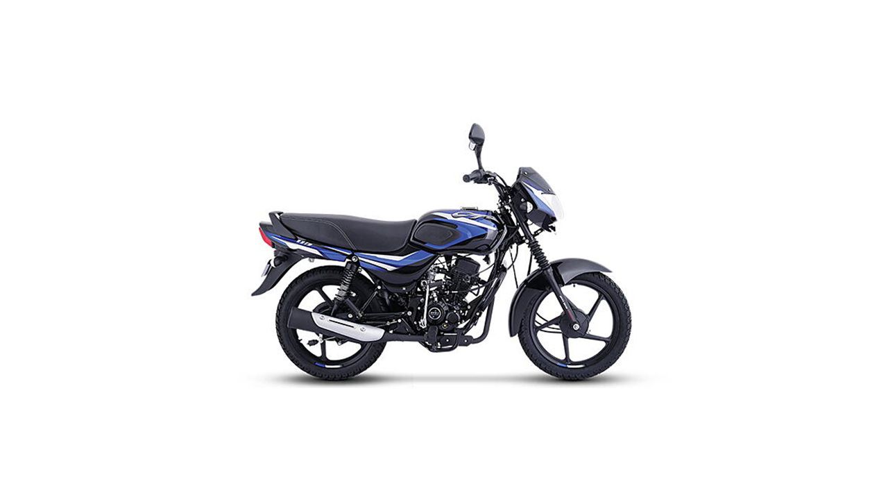 Bajaj CT 110 Gloss Ebony Black with Blue Decals