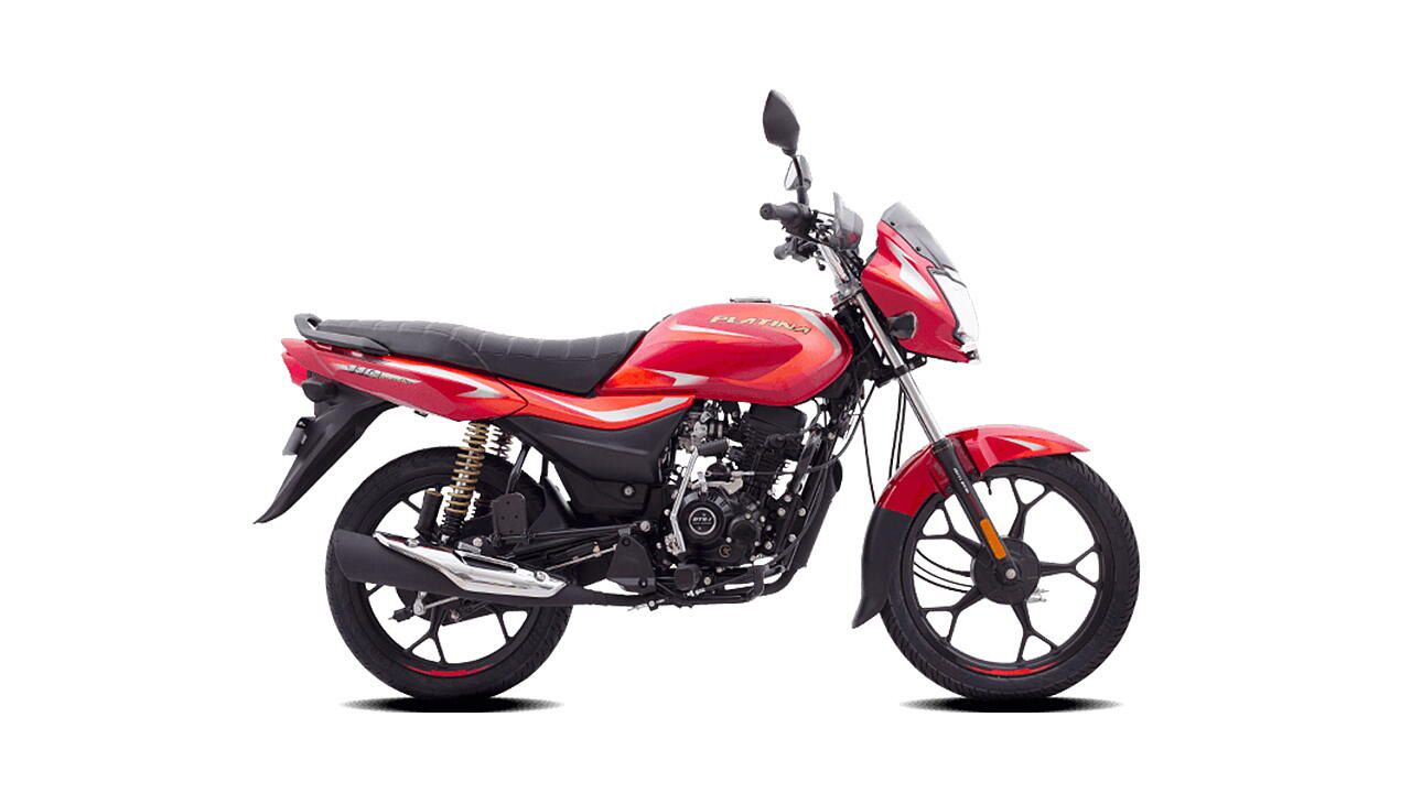 Bajaj Platina 110 Cocktail Wine Red Orange