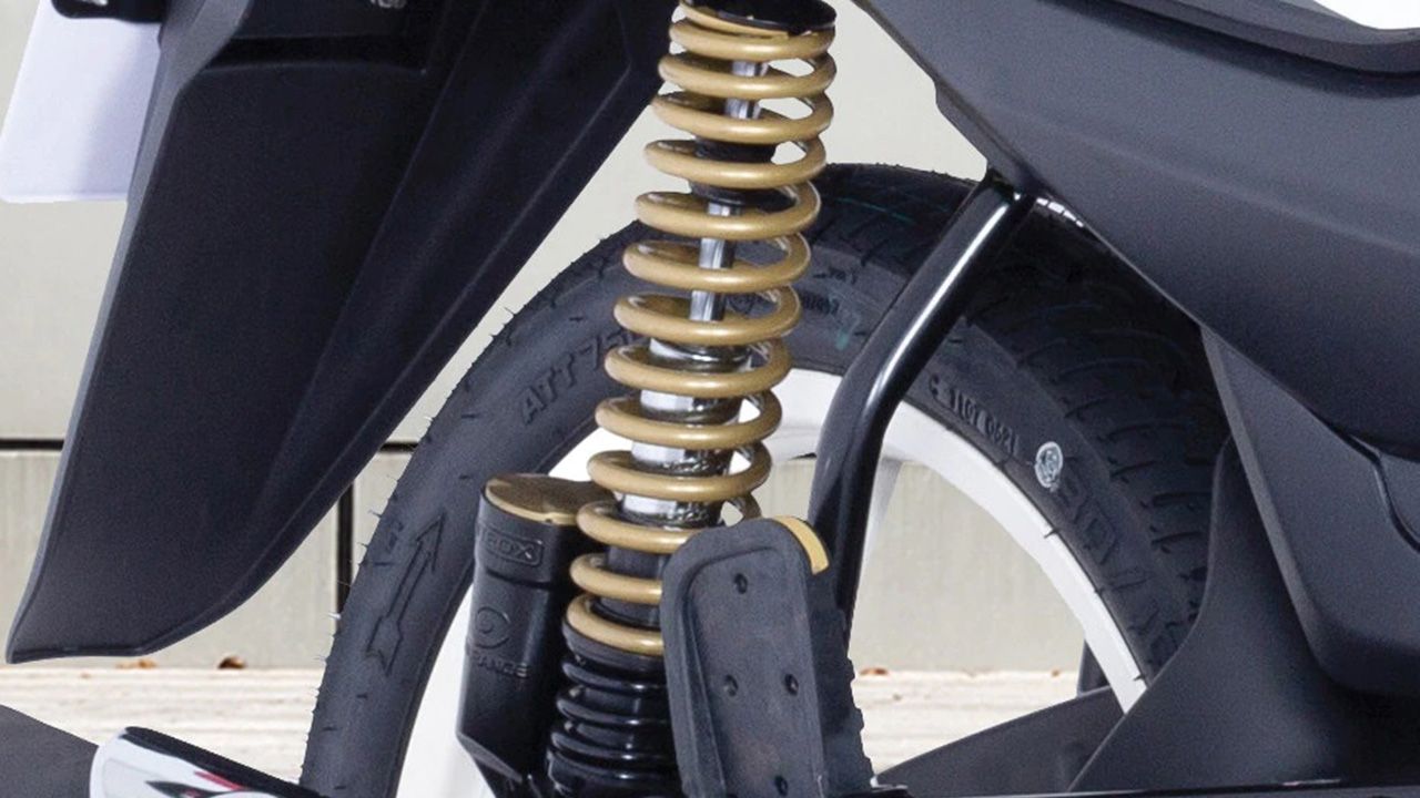 Bajaj Platina 110 Rear Suspension View