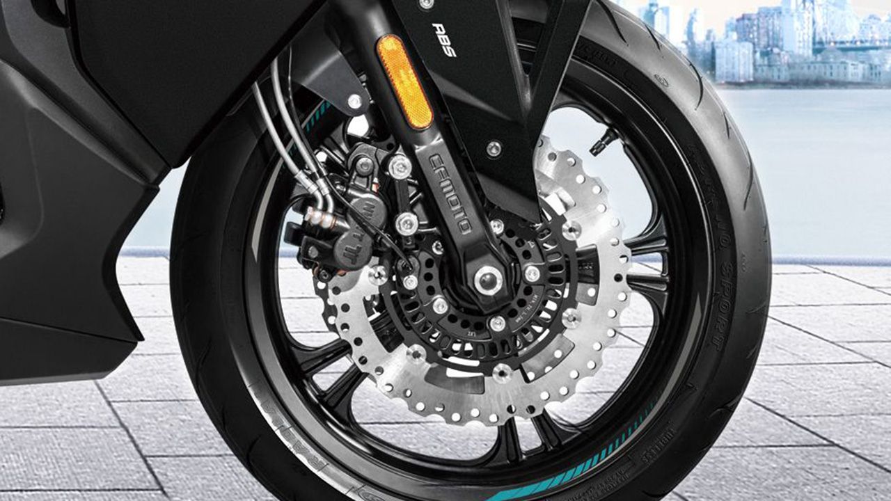 CFMoto 650GT Front Brake View