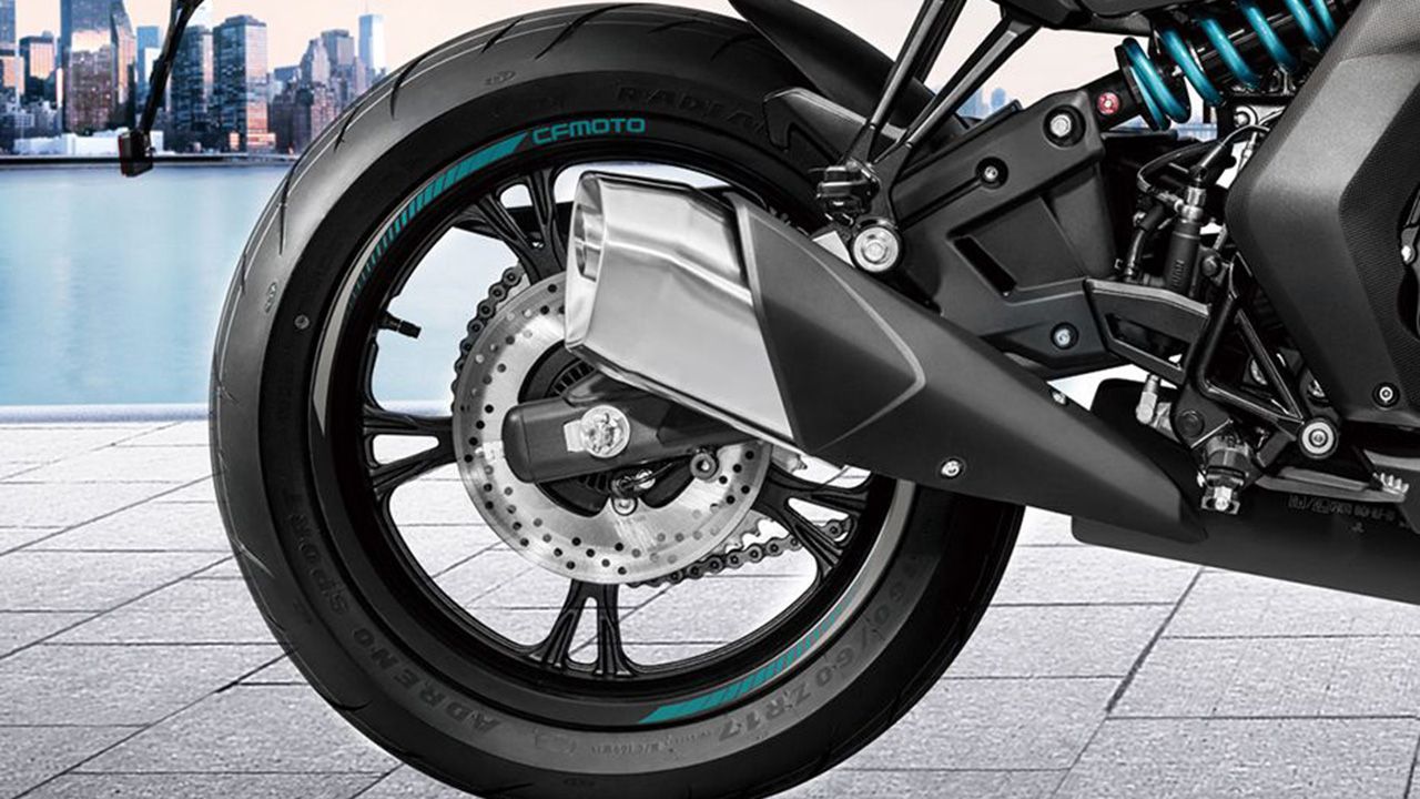 CFMoto 650GT Rear Tyre View