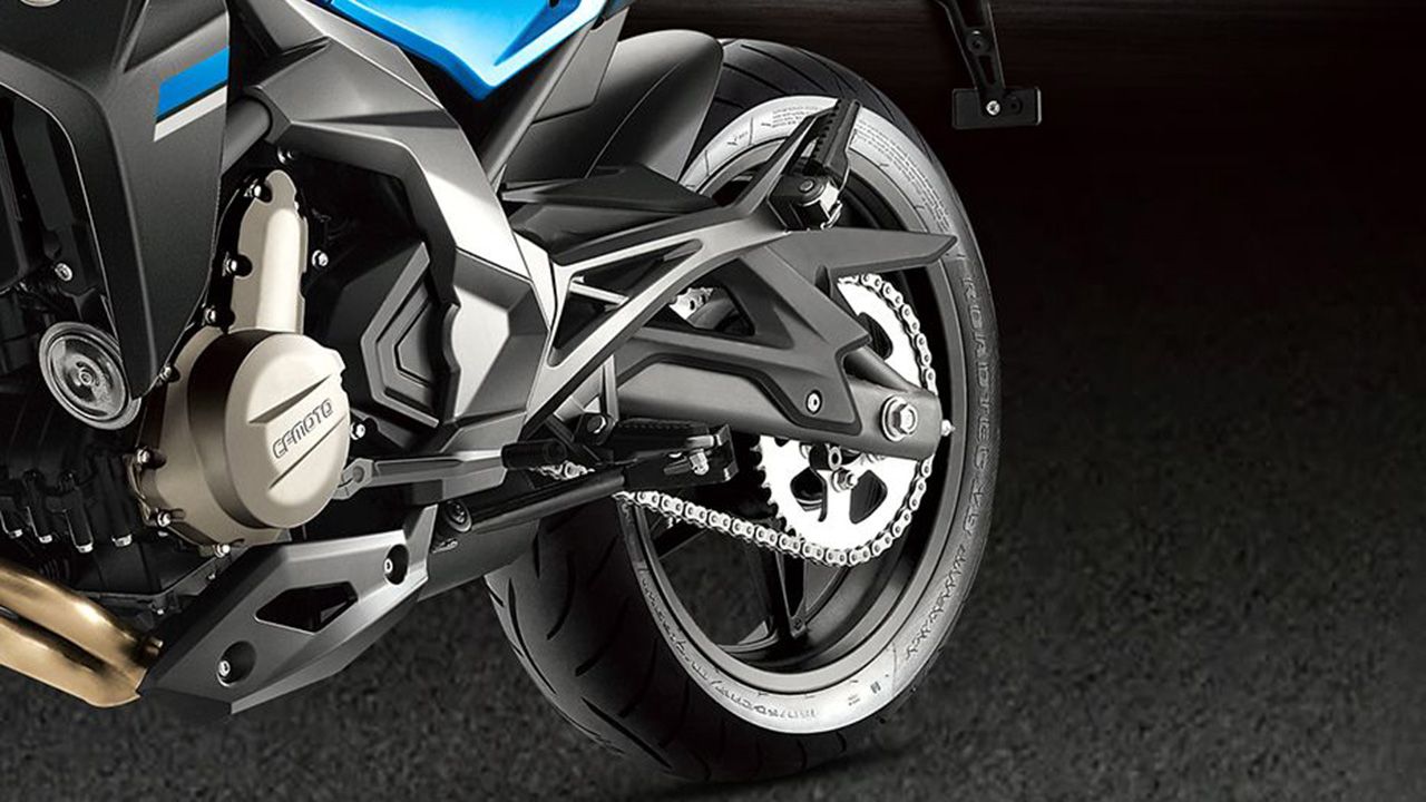 CFMoto 650NK Rear Tyre View