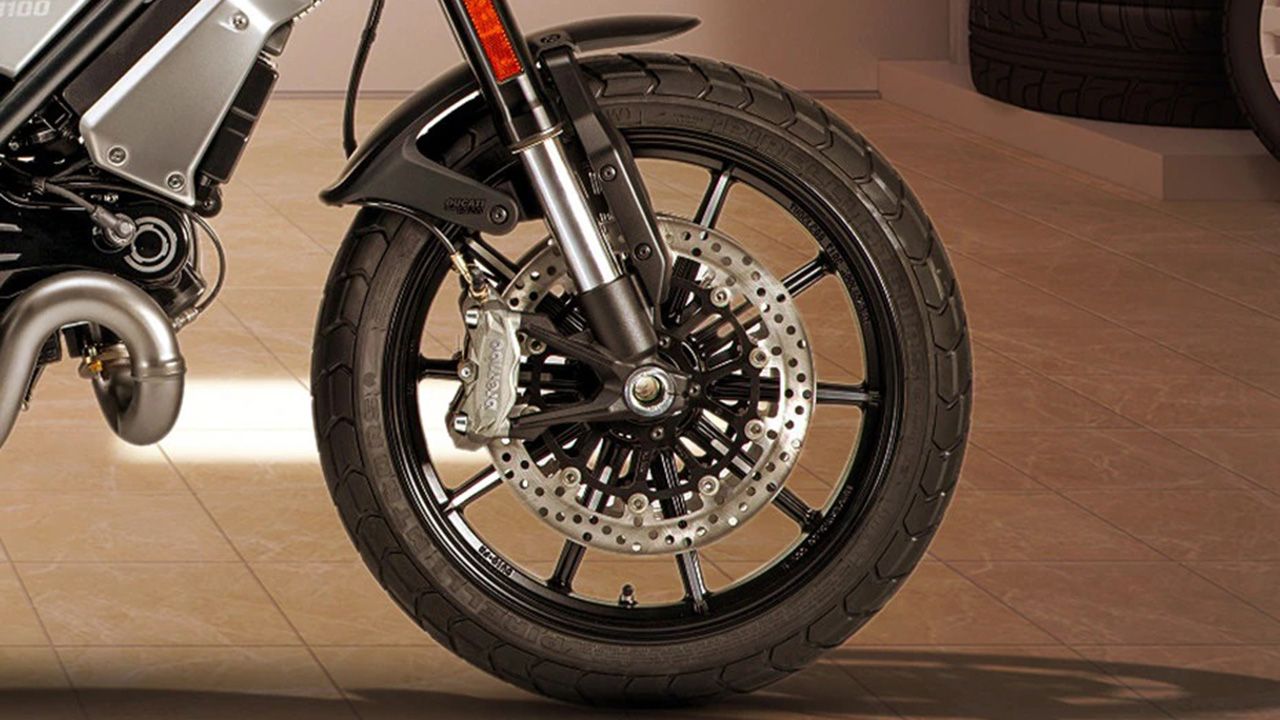 Ducati Scrambler 1100 Front Tyre View