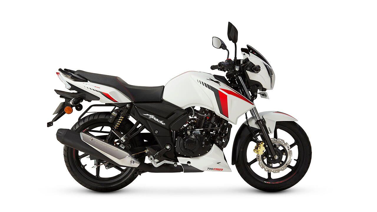 TVS Apache RTR 160 Pearl White