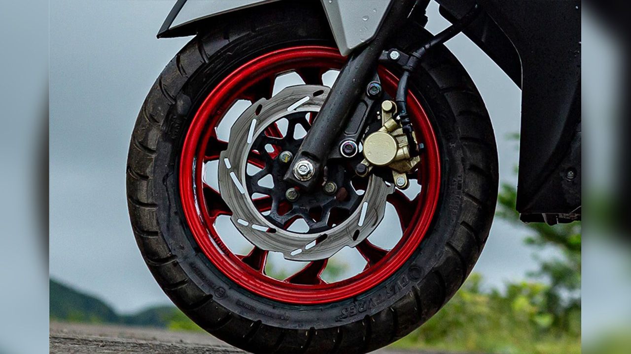 TVS Ntorq 125 Front Tyre View