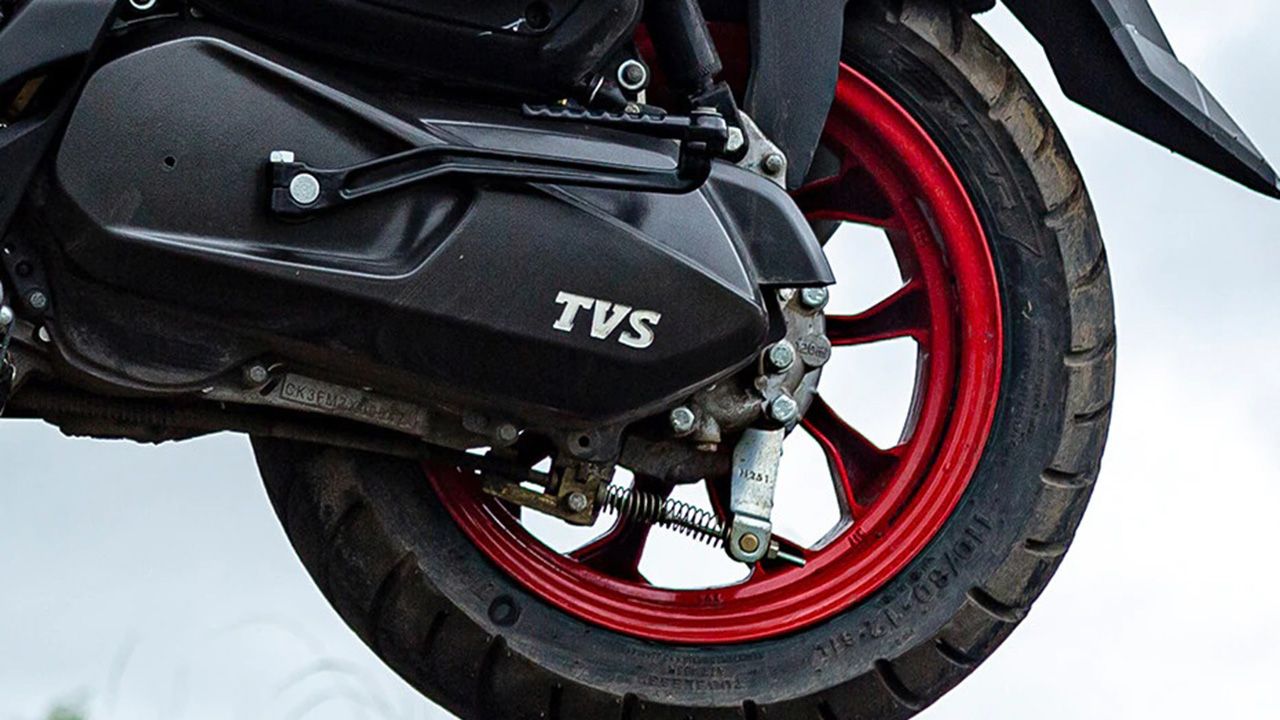 TVS Ntorq 125 Rear Tyre View