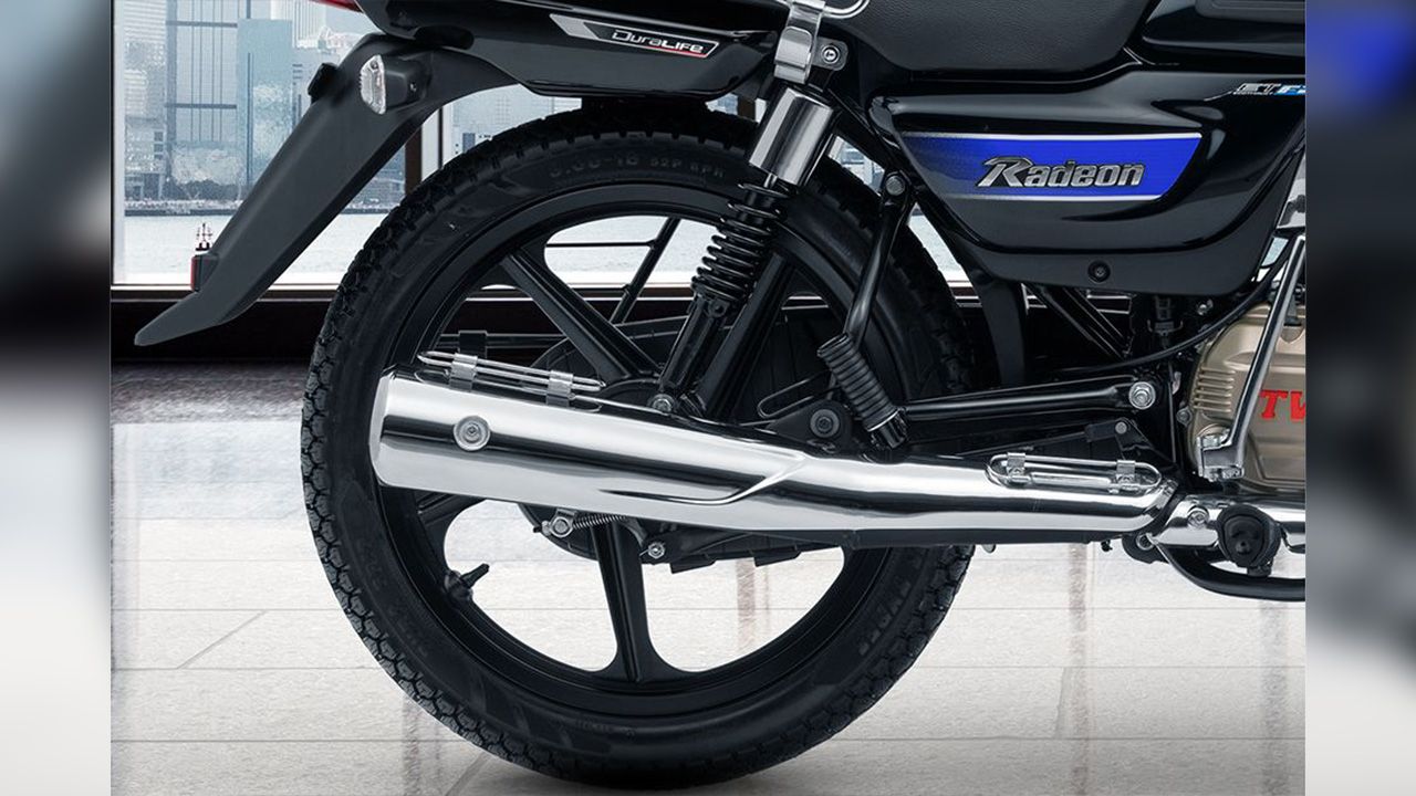 TVS Radeon Rear Tyre View