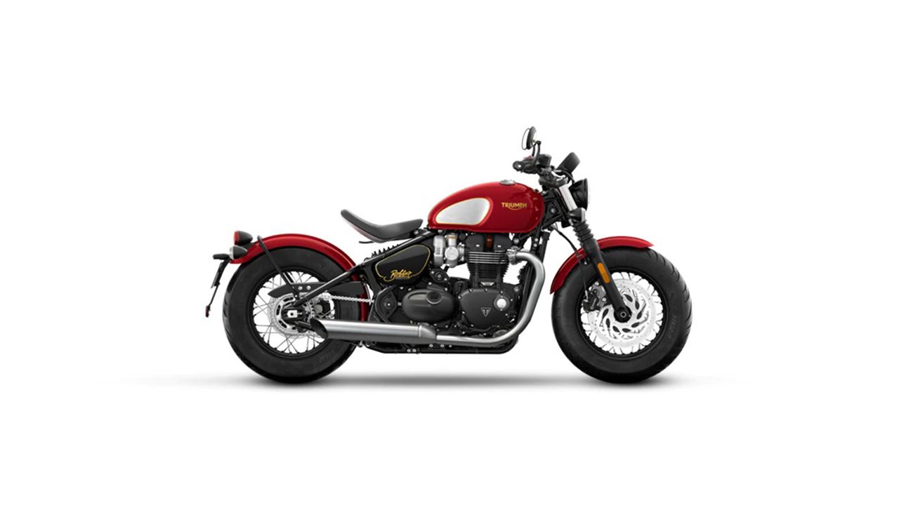 Triumph Bonneville Bobber Carnival Red Sapphire Black