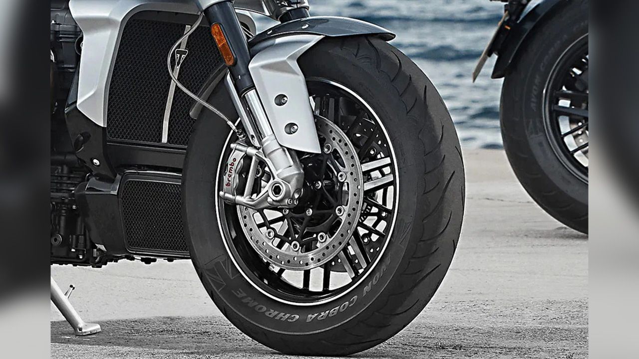 Triumph Rocket 3 Front Tyre View