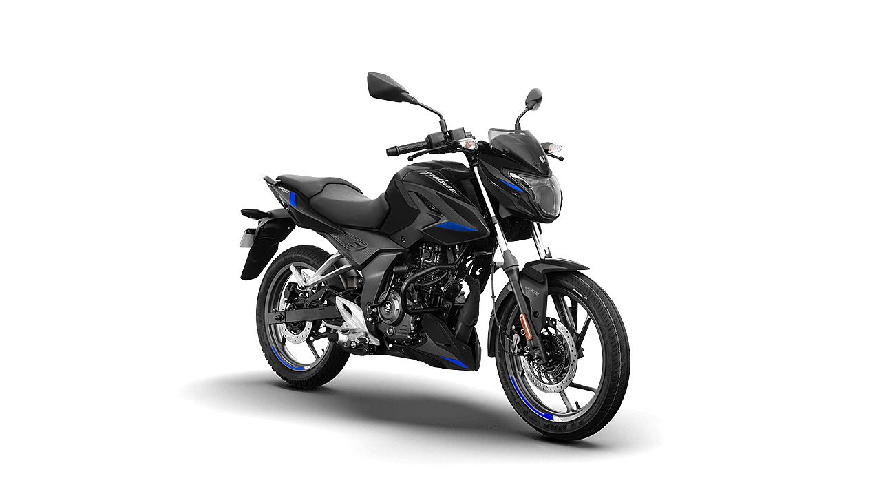 Bajaj Pulsar P150 Ebony Black Blue Twin Disc 